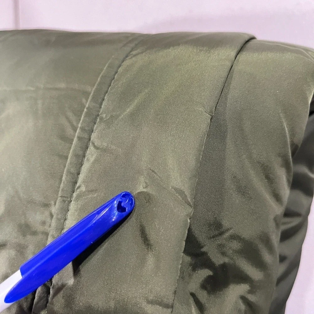 Lands End Goose Down Jacket‎ S 6-8 Coat Reversible Quilted Parka Puffer